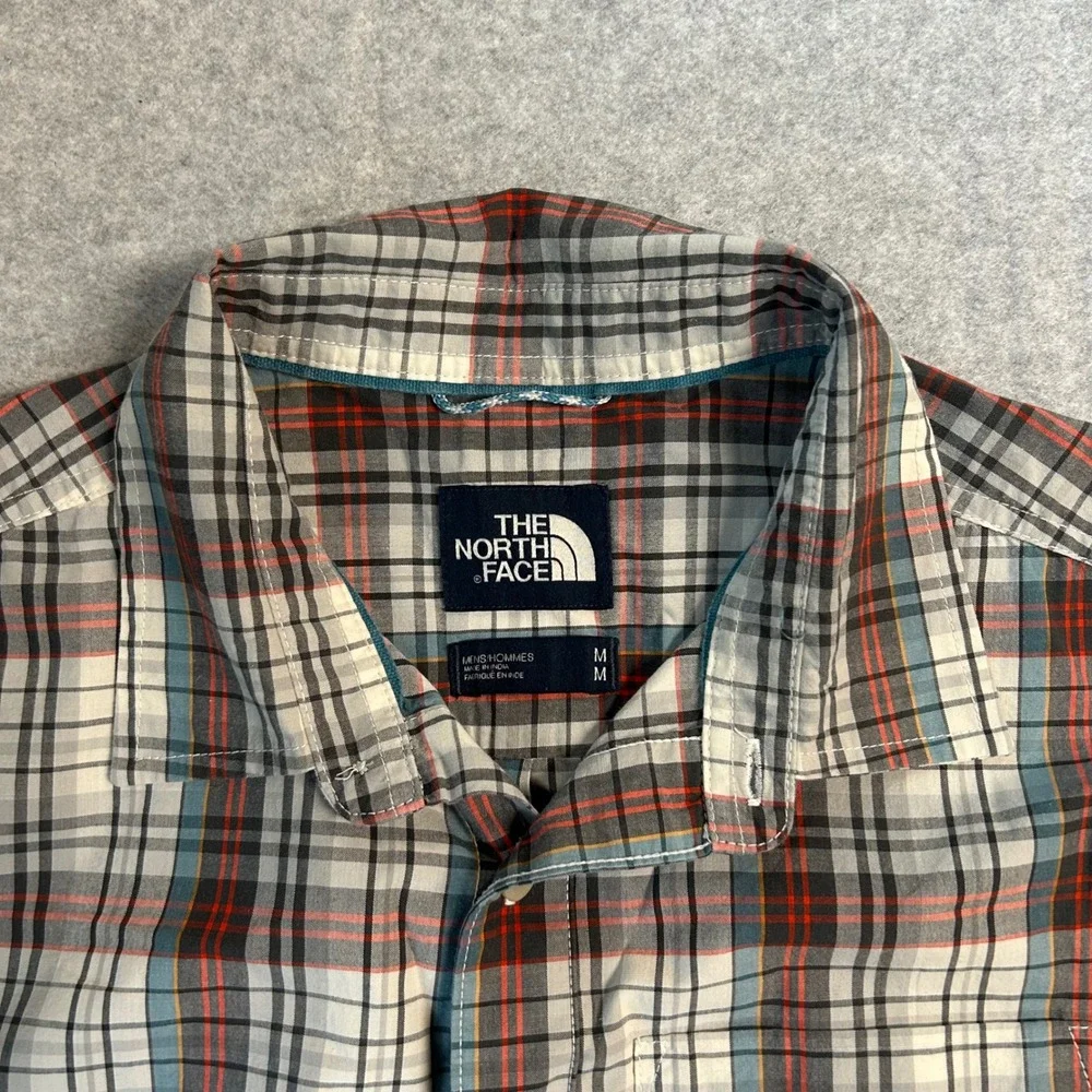 The North Face Mens Medium‎ Hammets Shirt Plaid Button Front Short Sleeve Gorp